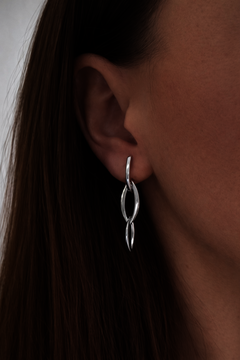 Stříbrné visací náušnice 